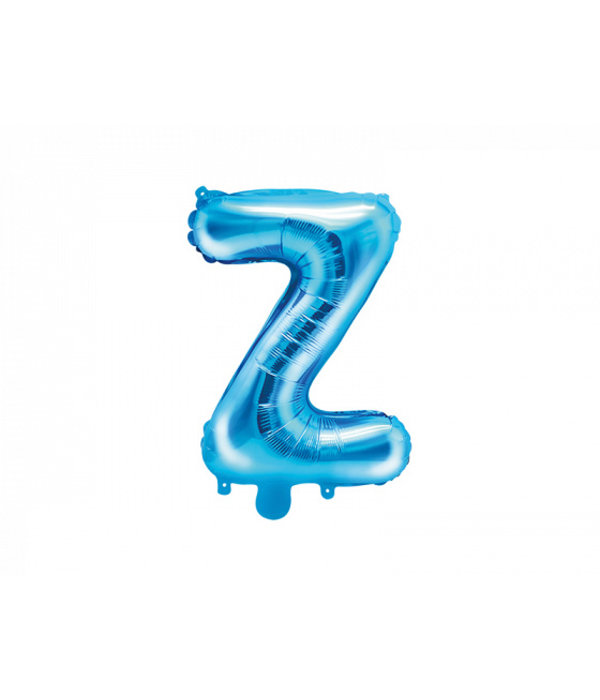 Folieballon Licht Blauw Letter 'Z' - 35cm