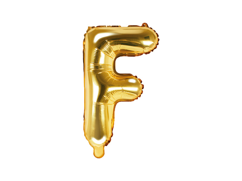 Folieballon Goud Letter 'F' - 35cm