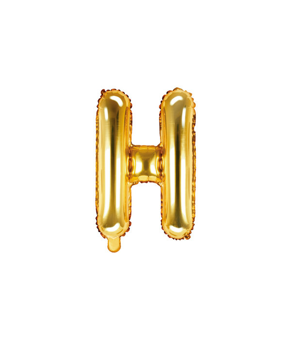 Folieballon Goud Letter 'H' - 35cm