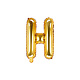 Folieballon Goud Letter 'H' - 35cm