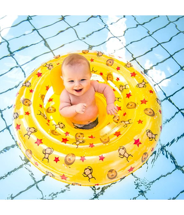 Baby Zwemzitje Circusprint Geel