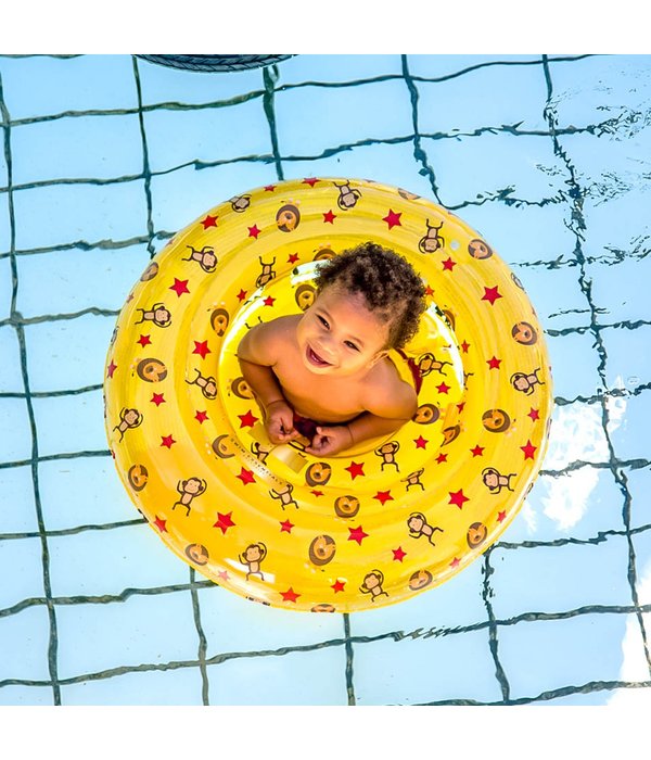 Baby Zwemzitje Circusprint Geel