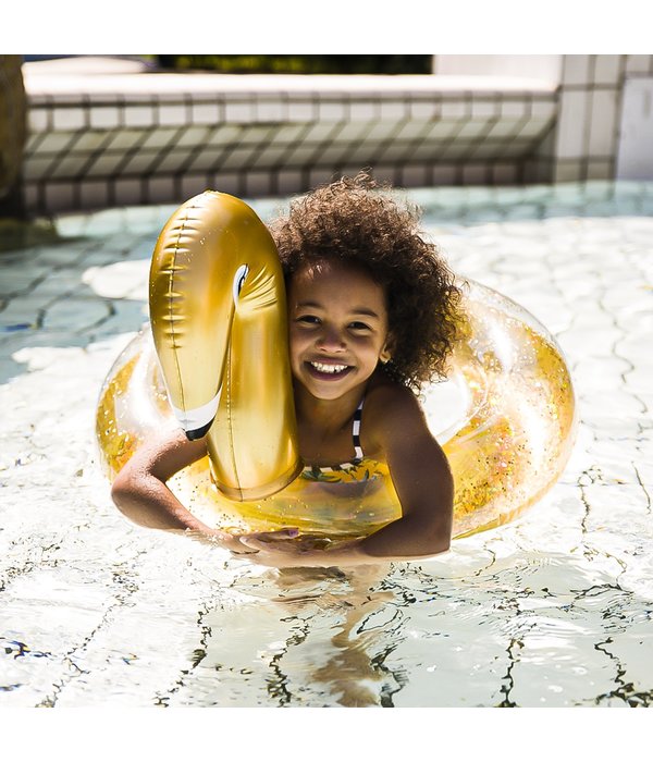 Opblaasbare Zwemband Glitter Zwaan Kind