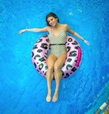 Opblaasbare Zwemband Panterprint Roze