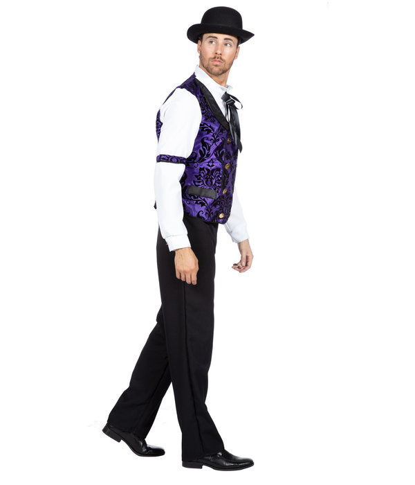Gilet Heren Western Barok Paars