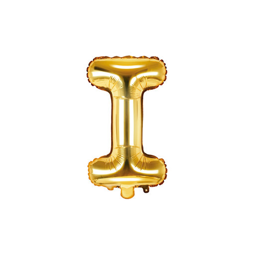 Folieballon Goud Letter 'I' - 35cm