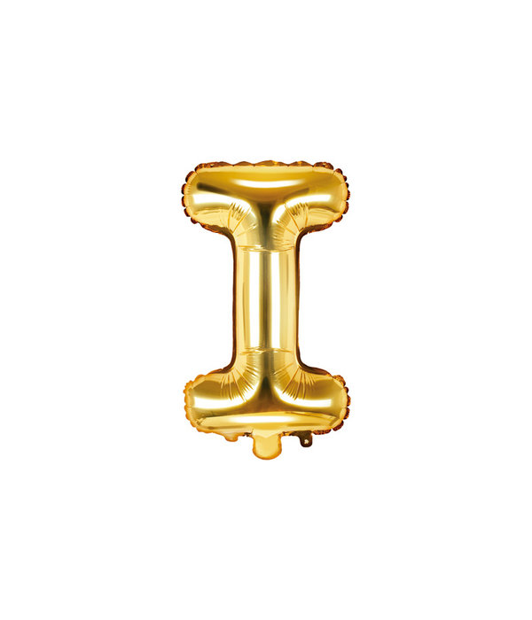 Folieballon Goud Letter 'I' - 35cm