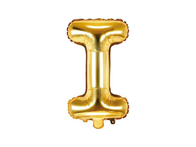 Folieballon Goud Letter &apos;I&apos; - 35cm afbeelding