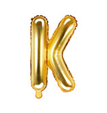 Folieballon Goud Letter 'K' - 35cm
