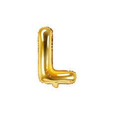 Folieballon Goud Letter 'L' - 35cm
