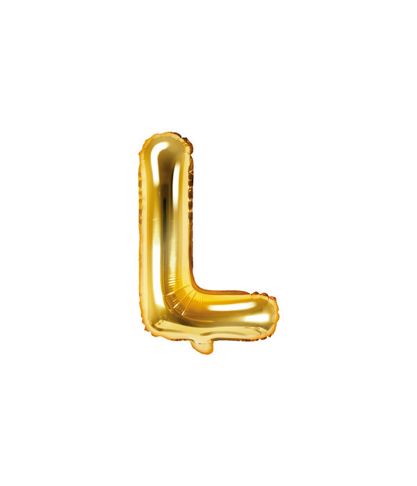 Folieballon Goud Letter 'L' - 35cm