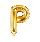 Folieballon Goud Letter 'P' - 35cm