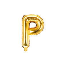 Folieballon Goud Letter 'P' - 35cm