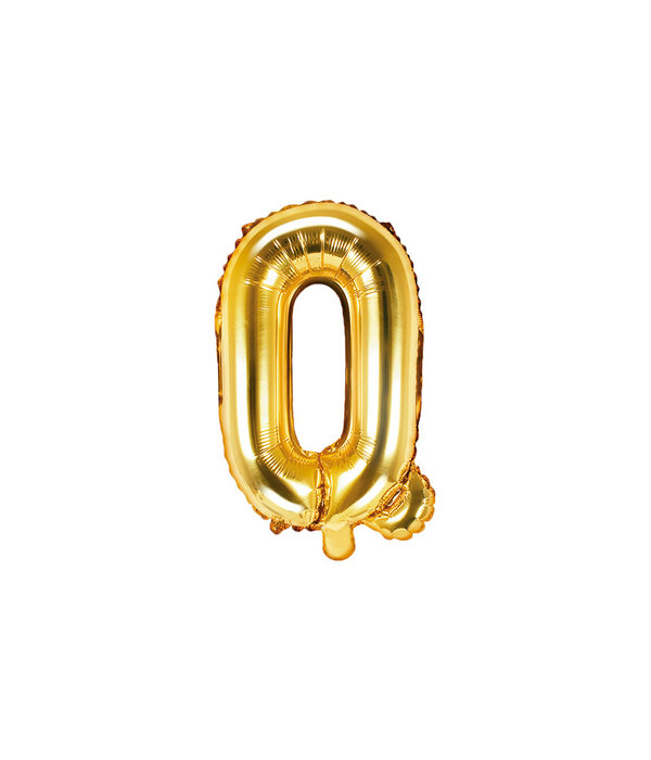 Folieballon Goud Letter 'Q' - 35cm