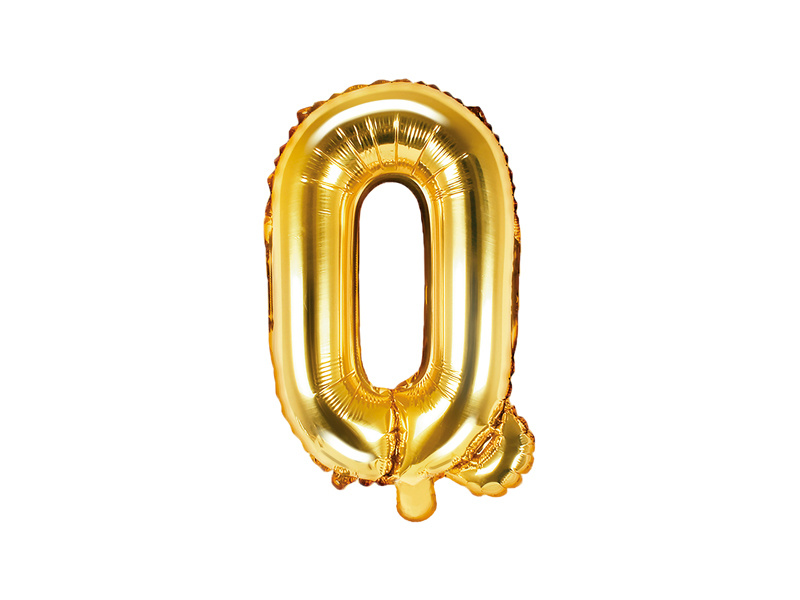 Folieballon Goud Letter 'Q' - 35cm