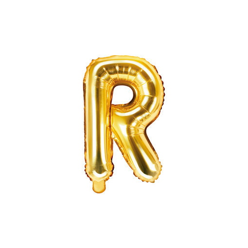 Folieballon Goud Letter 'R' - 35cm