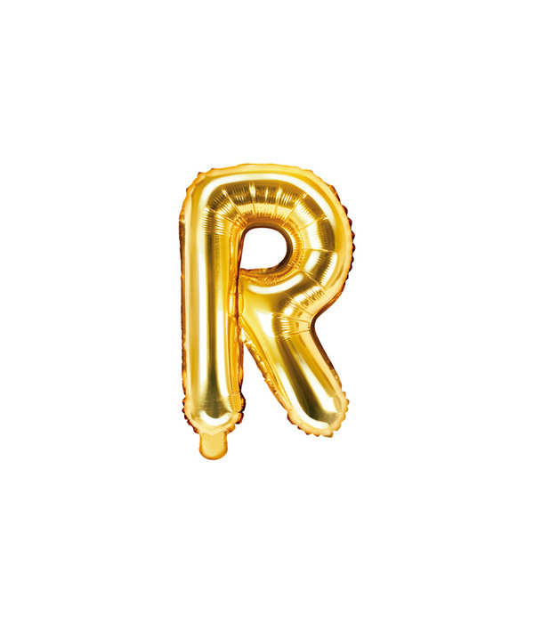 Folieballon Goud Letter 'R' - 35cm