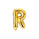 Folieballon Goud Letter 'R' - 35cm