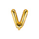 Folieballon Goud Letter 'V' - 35cm