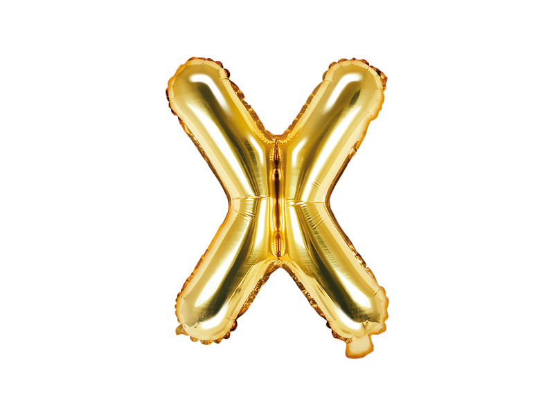 Folieballon Goud Letter &apos;X&apos; - 35cm afbeelding