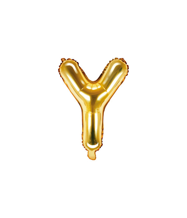Folieballon Goud Letter 'Y' - 35cm