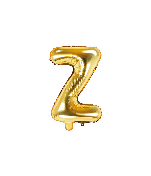 Folieballon Goud Letter 'Z' - 35cm