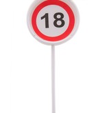 12 herbruikbare coctailprikkers verkeersbord 18 jaar