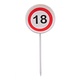 12 herbruikbare coctailprikkers verkeersbord 18 jaar