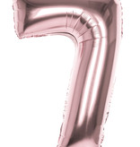 Folieballon '7' Roségoud groot