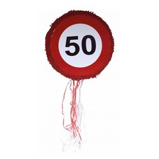 Trekpiñata Verkeersbord 50 Jaar