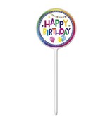 Cocktailprikkers Happy Birthday - 12 Stuks