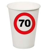 Bekers Verkeersbord 70 Jaar - 8 Stuks
