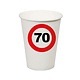 Bekers Verkeersbord 70 Jaar - 8 Stuks