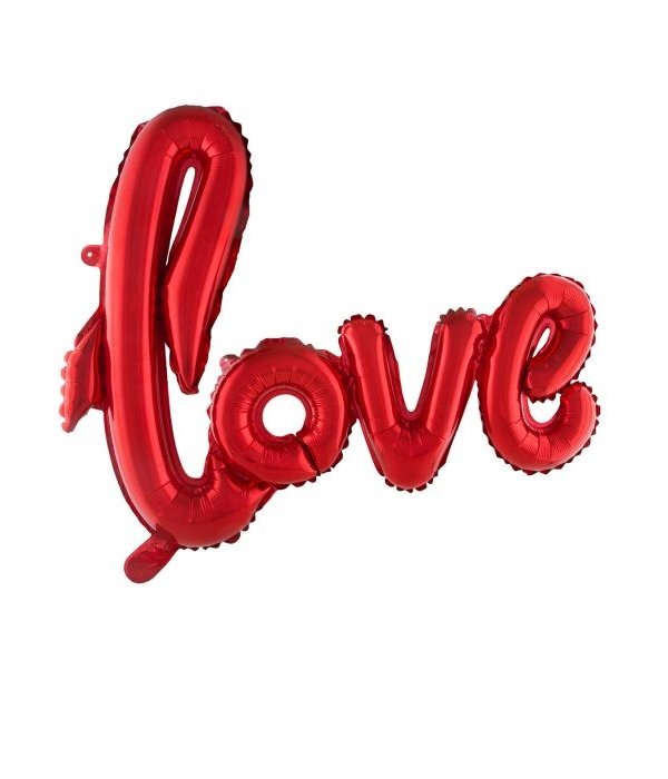 Folieballon Love Rood - 100x68cm