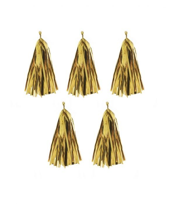Ballonnen Tassels Goud - 5 Stuks