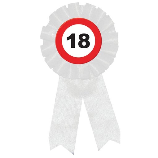 Rozet Verkeersbord 18 Jaar
