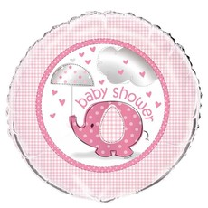 Baby Shower Folie Ballon Olifant Roze 45cm