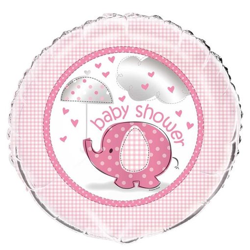 Baby Shower Folie Ballon Olifant Roze 45cm