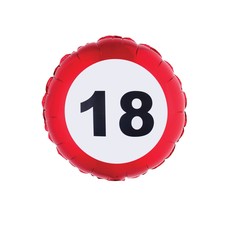 Folieballon verkeersbord 18 jaar