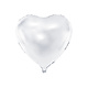 Folieballon Hart Metallic Wit - 45 cm