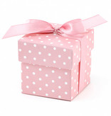 Geschenkdoosjes Roze Met Stippen - 10 Stuks