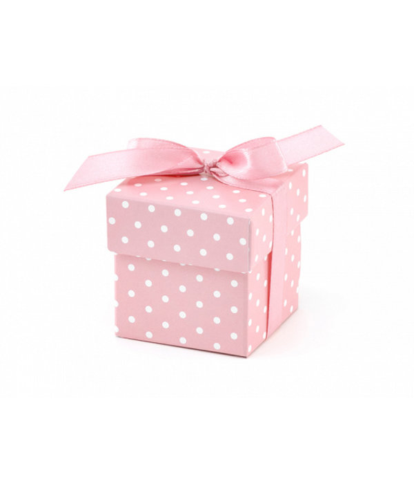 Geschenkdoosjes Roze Met Stippen - 10 Stuks