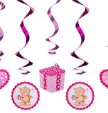 Geboorte Swirls Beertjes Roze - 5 Stuks