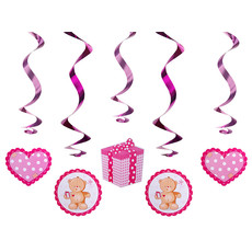 Geboorte Swirls Beertjes Roze - 5 Stuks