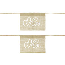 Stoelversiering Bruiloft Mr. en Mrs.