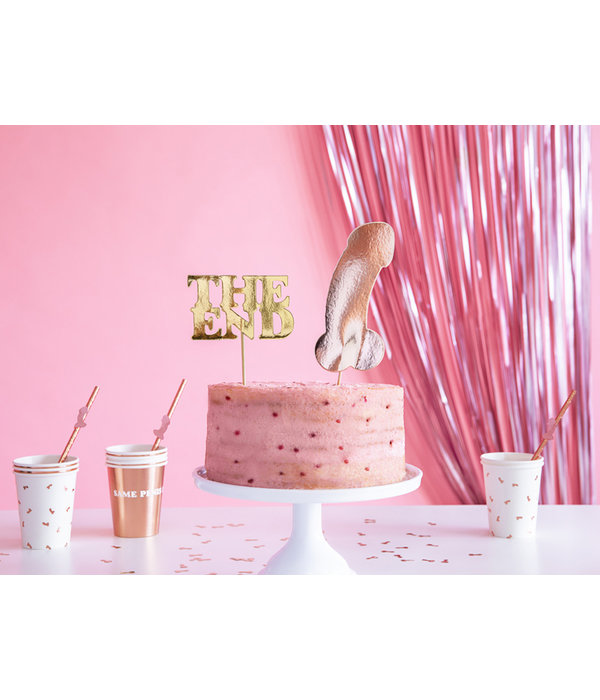 Feestgordijn Lichtroze