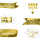 Photo booth props Baby Shower - 6 stuks