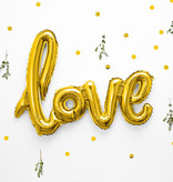 Folieballon Love Goud - 73 x 59cm