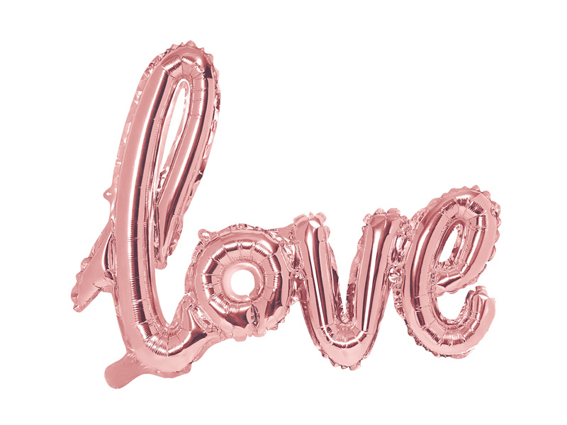 Folieballon Love Rosé Goud - 73 x 59cm afbeelding