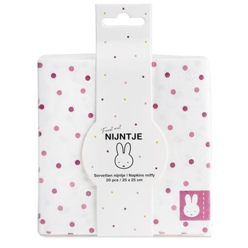 Servetten Nijntje Roze - 20 Stuks